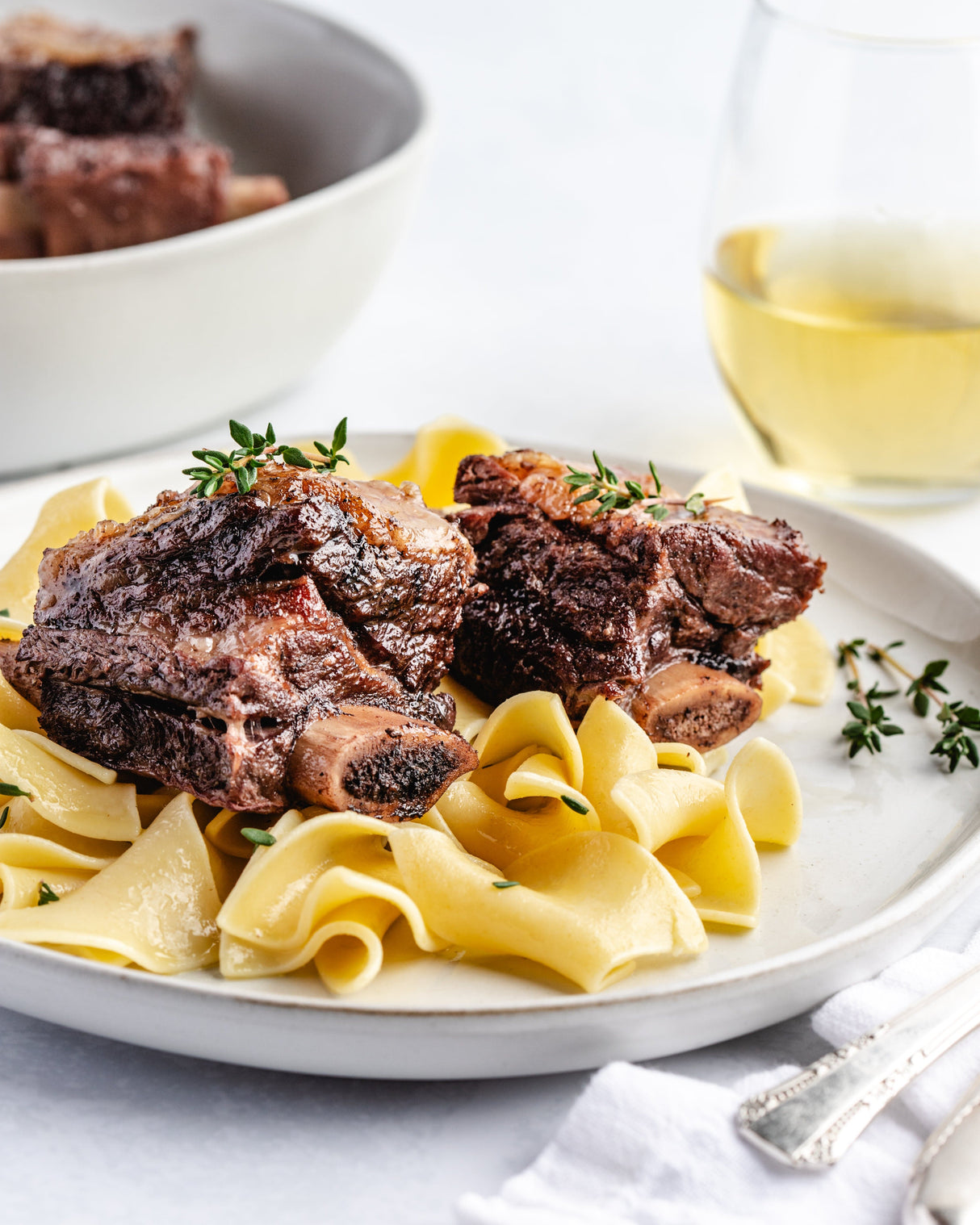 braised short ribs on pasta