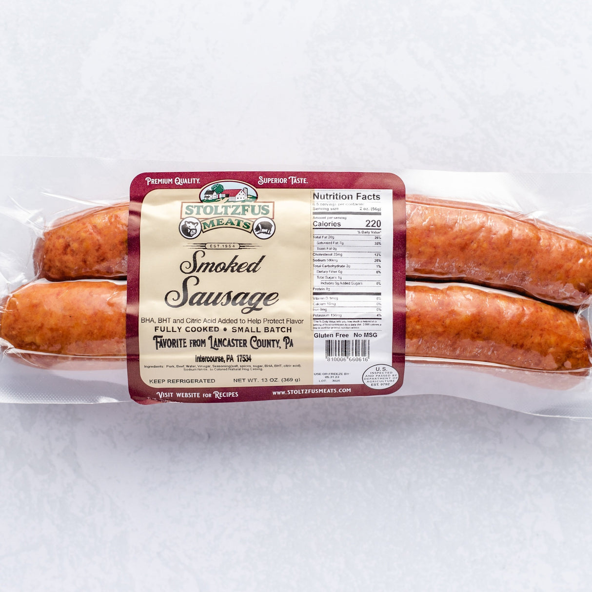  a package of smoked sausage