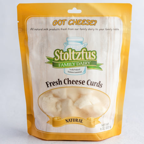 a pack of fresh cheese curds