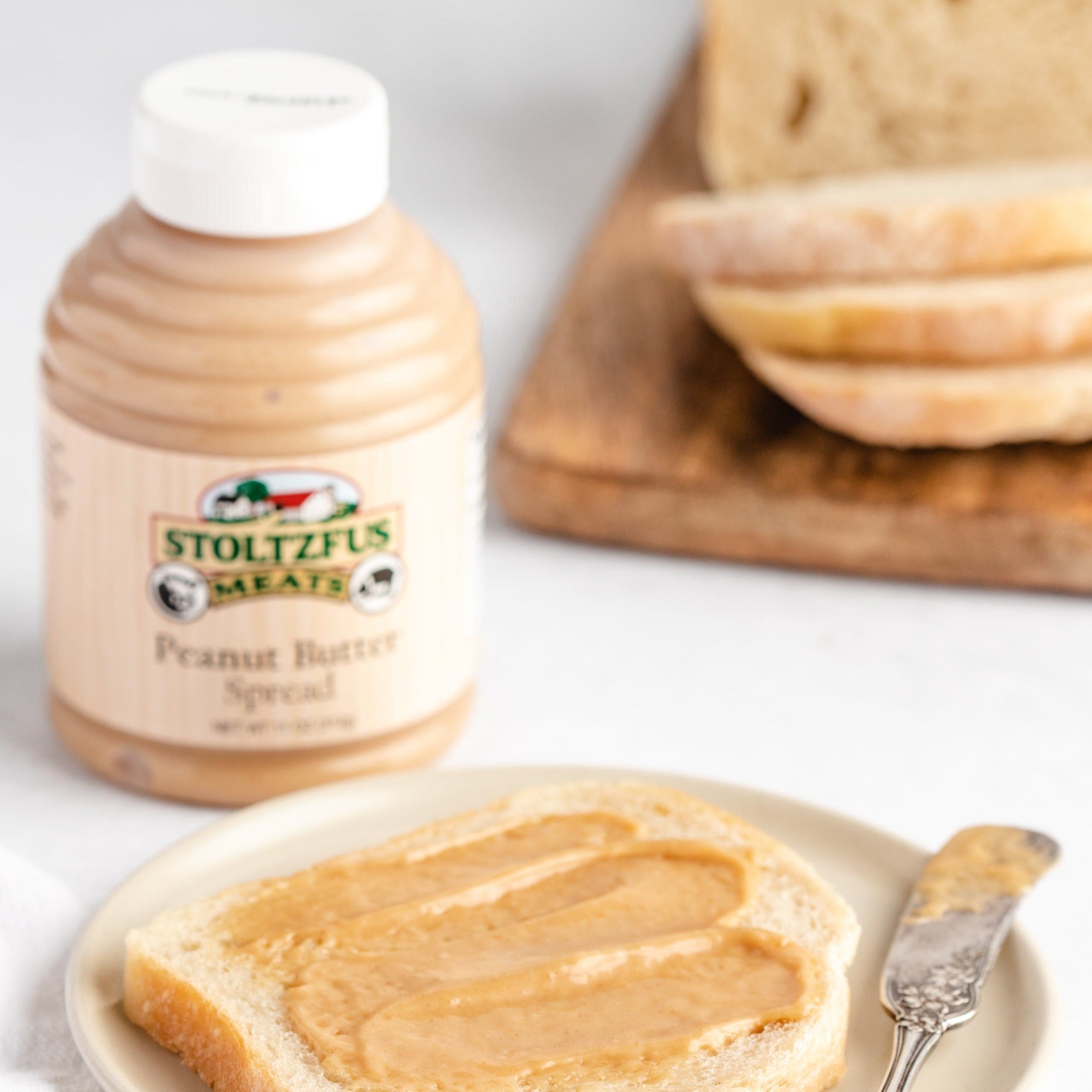 amish peanut butter spread on bread