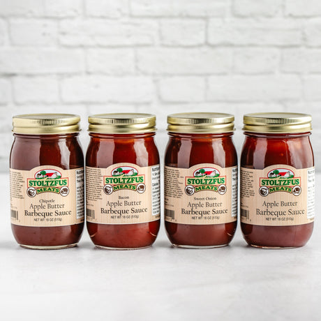 four jars of barbeque sauce