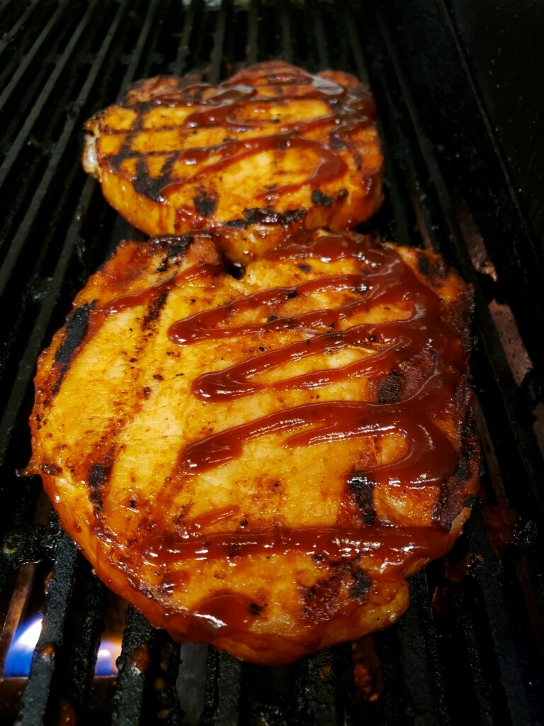 BBQ Glazed Smoked Pork Chops