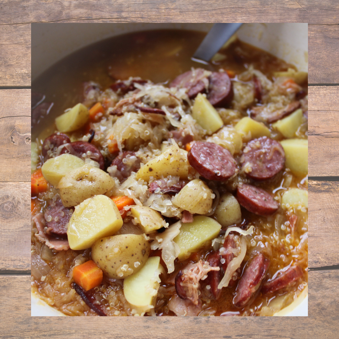 Stoltzfus Eats: Kielbasa Sauerkraut Soup