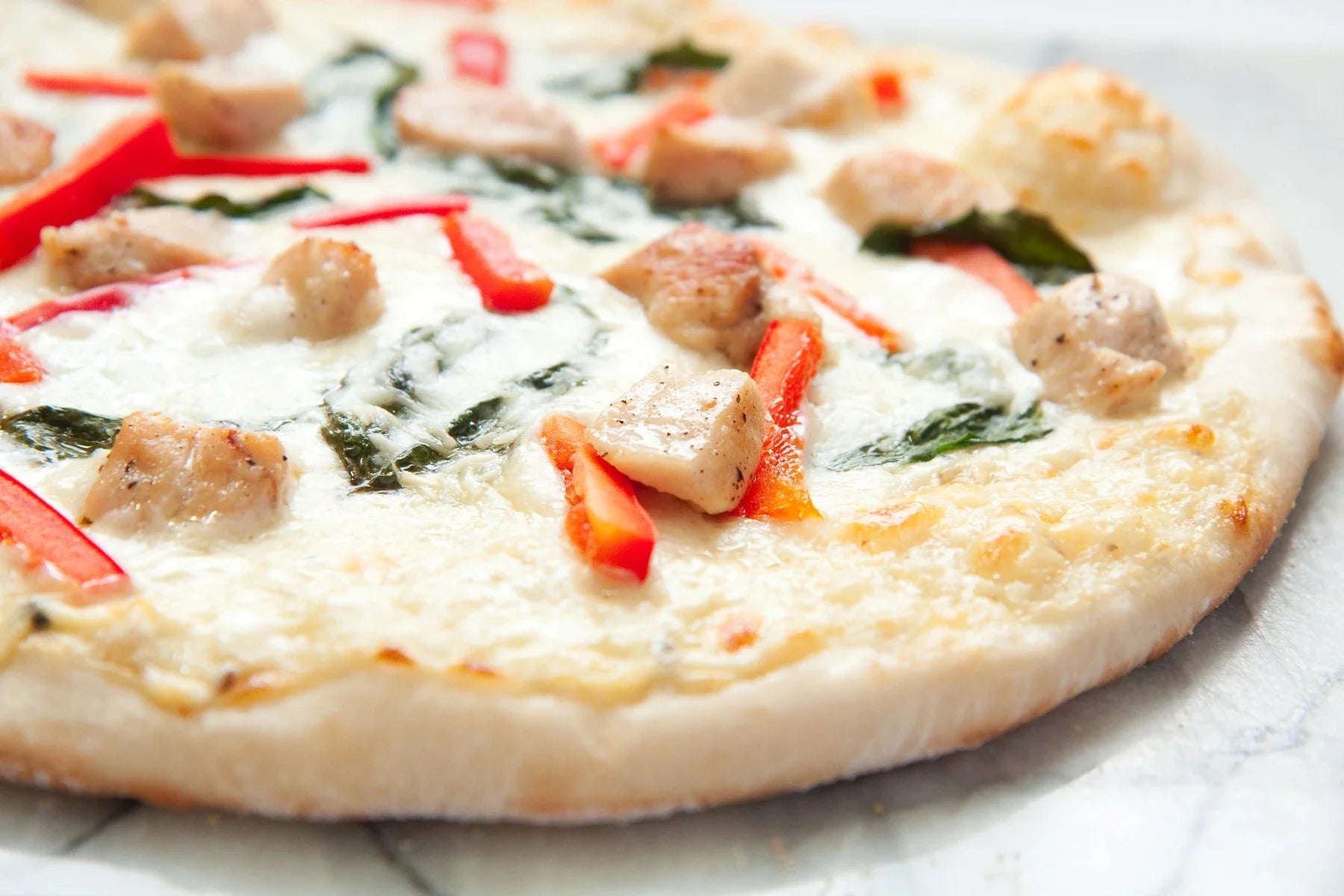 Spinach & Feta Chicken Sausage Pizza