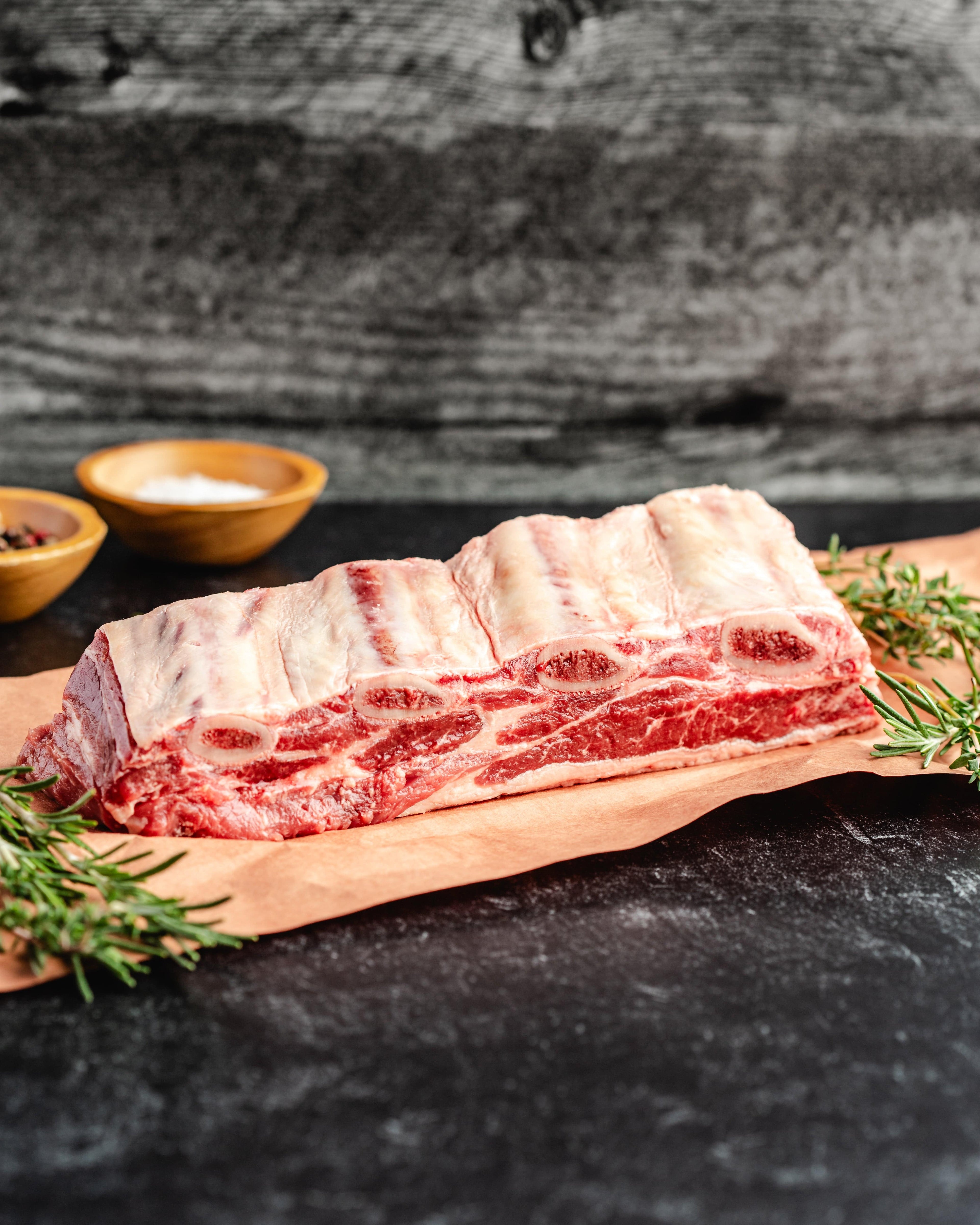 a slab of meaty short ribs 