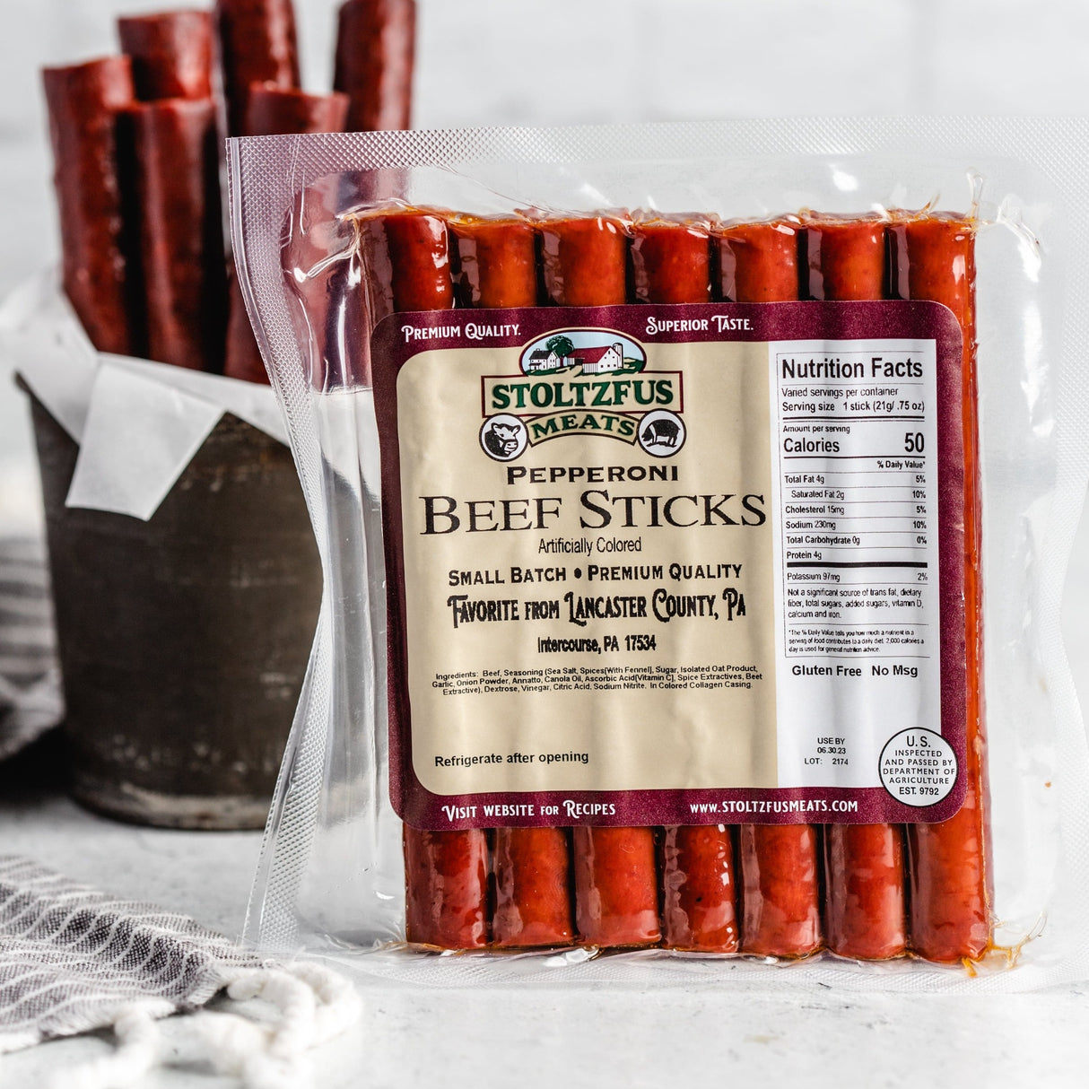 Big Sausage Beef Snack Stick Pack 3 oz, 12 Pack – Best of Wisconsin Shop