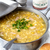 chicken corn soup made with canned chicken