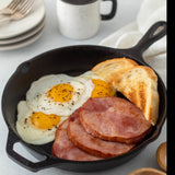 boneless ham slices with eggs and toast