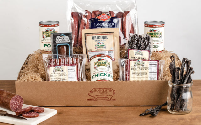 an assortment of shelf stable meat products